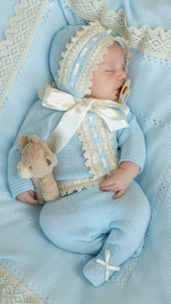 סט בונבון - תכלת שמנת