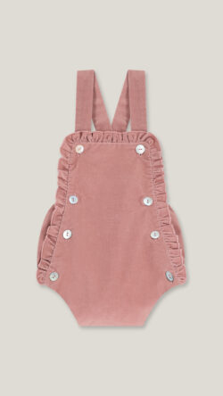 Velvet romper - Pale pink