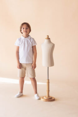 ⁦BOYS MI BEBE POLO - WHITE⁩ – תמונה ⁦4⁩