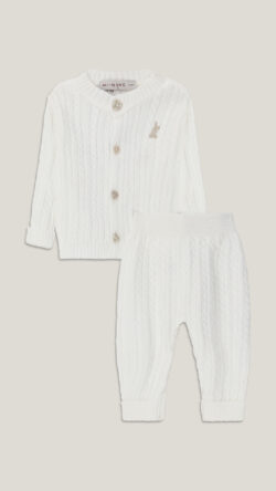 ⁦knit baby set - ivory⁩ – תמונה ⁦2⁩